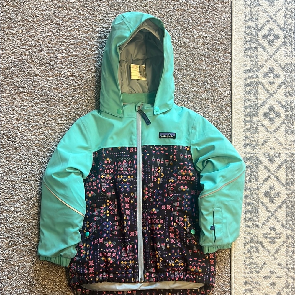 Patagonia Kids' Mint Green Patterned Jacket